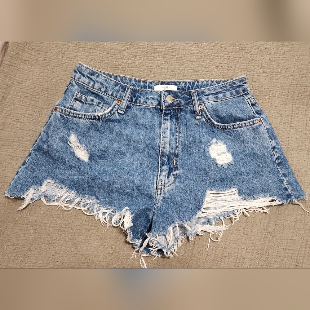 Forever 21 distressed denim shorts